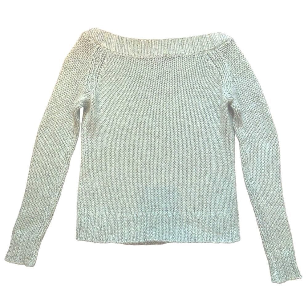 Juicy Couture Metallic Off Shoulder Sweater Women’s M Mohair Wool Blend